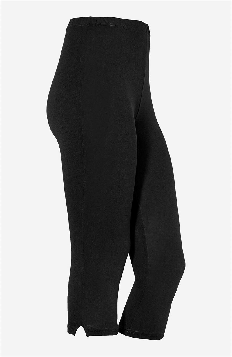 Capri leggings med sideslidser