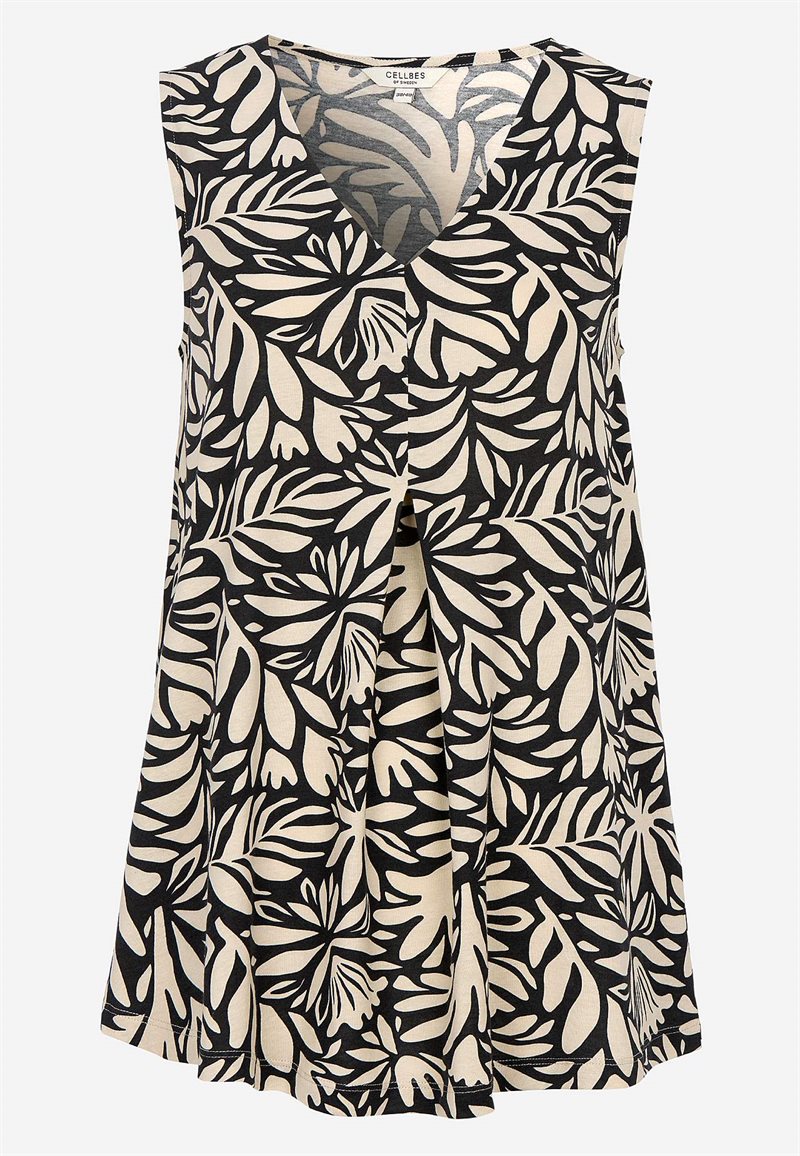 Ærmeløs jerseytop med v-udskæring