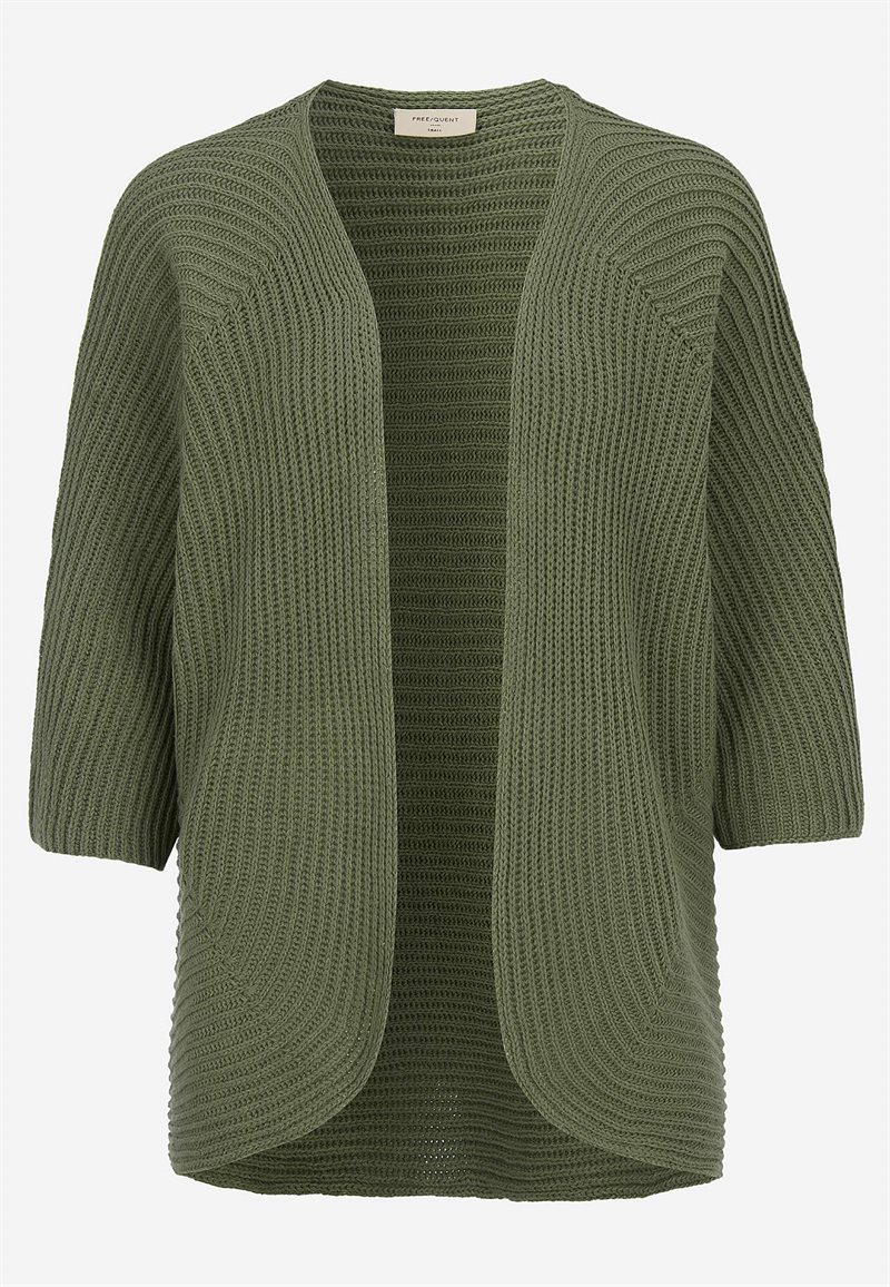 Strikket cardigan med trekvartærme