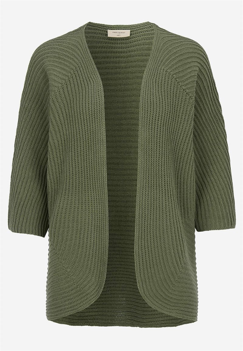 Strikket cardigan med trekvartærme