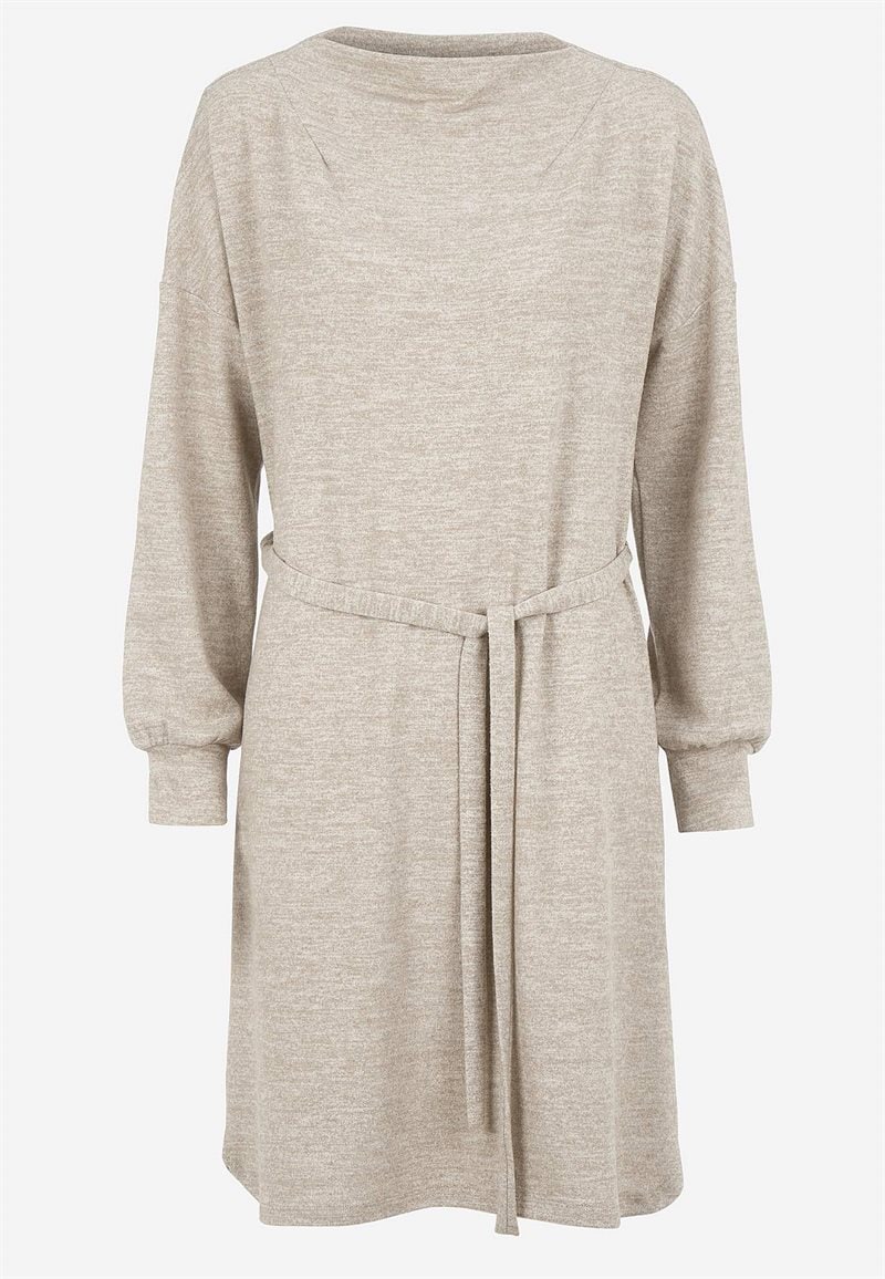 Jerseykjole med bindebælte