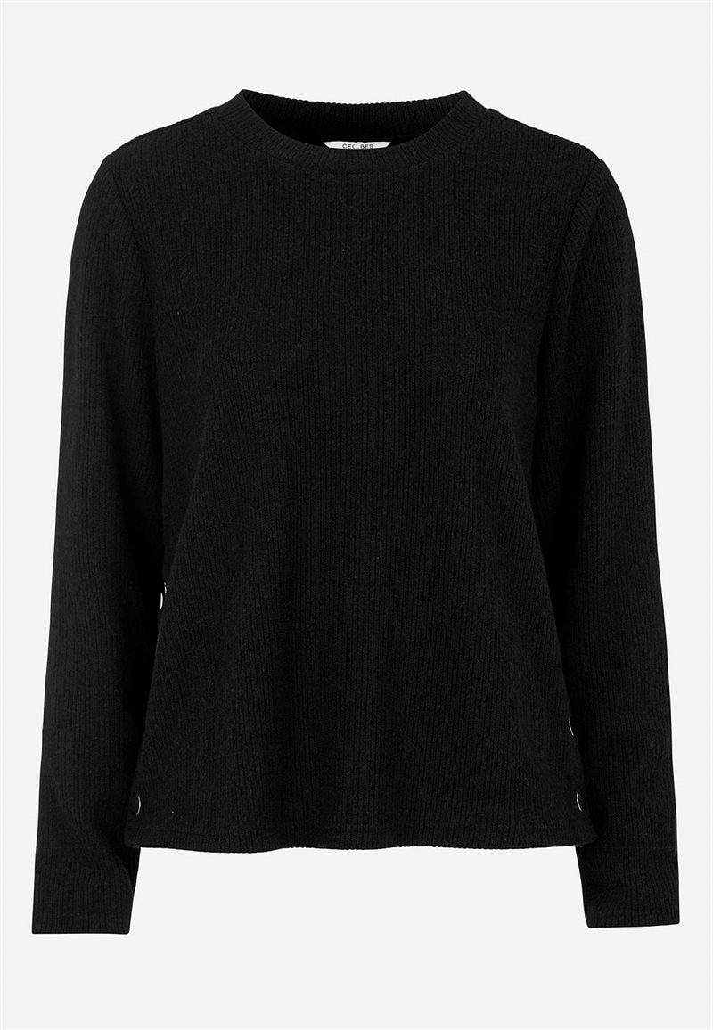 Superblød trøje med knapper