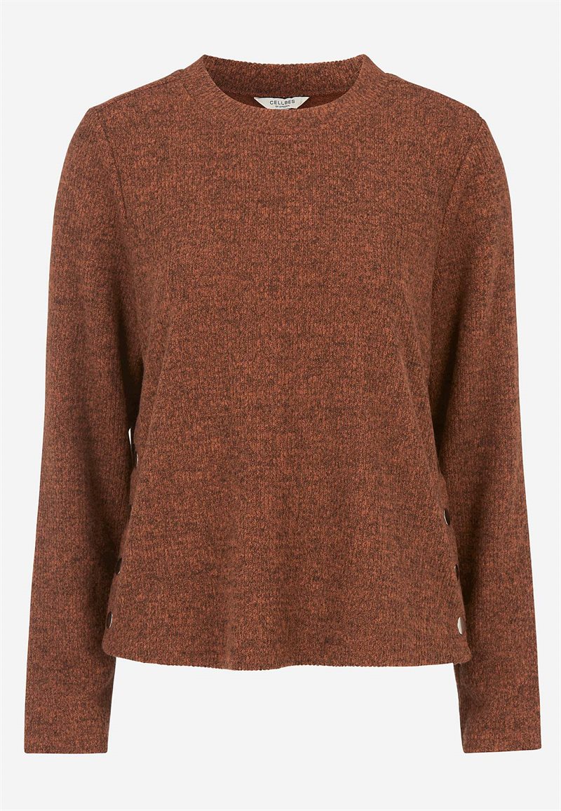 Superblød trøje med knapper