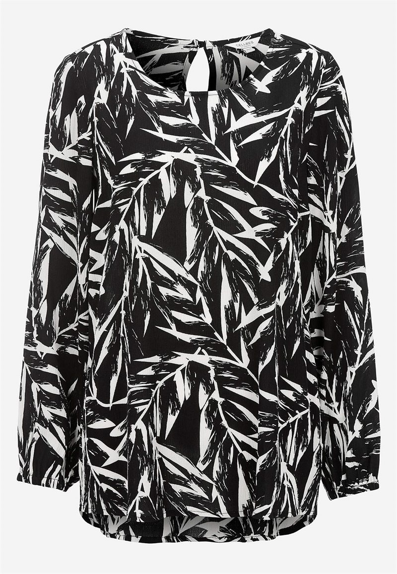 Tunika med strukturvævet stof