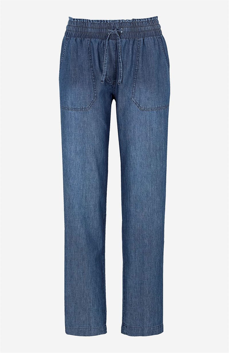 Lange bukser i blødvasket denim