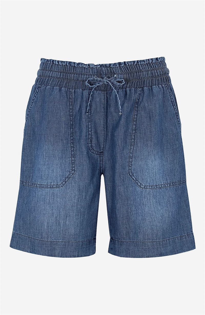Shorts i vasket denim