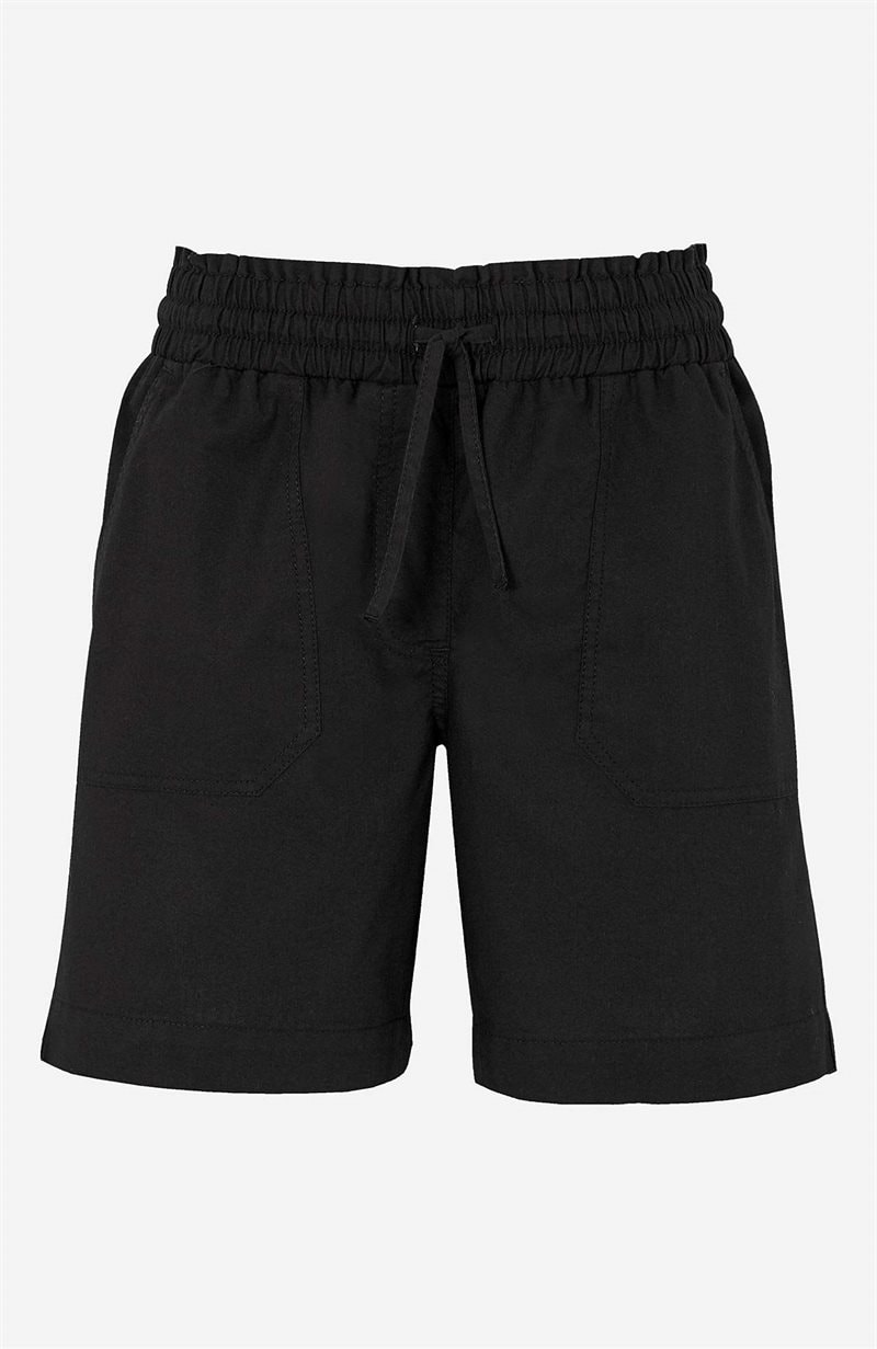 Shorts i vasket bomuld