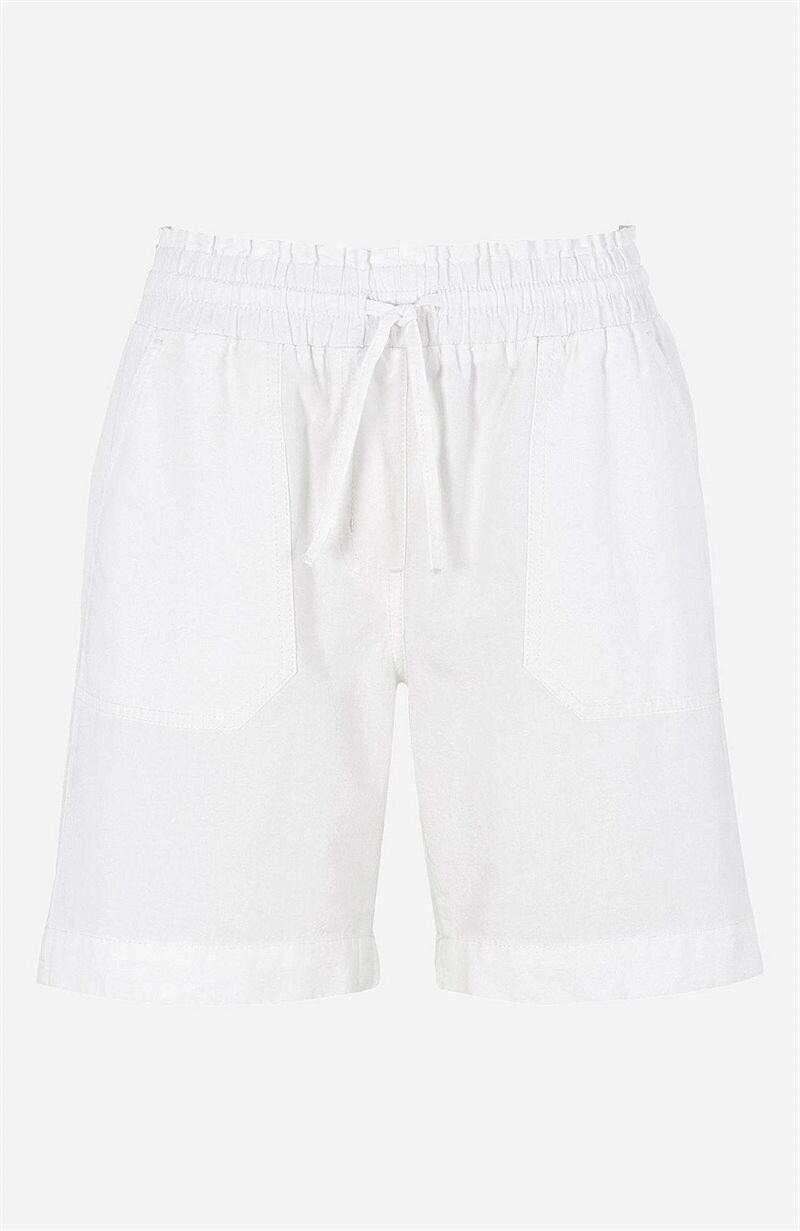 Shorts i vasket bomuld