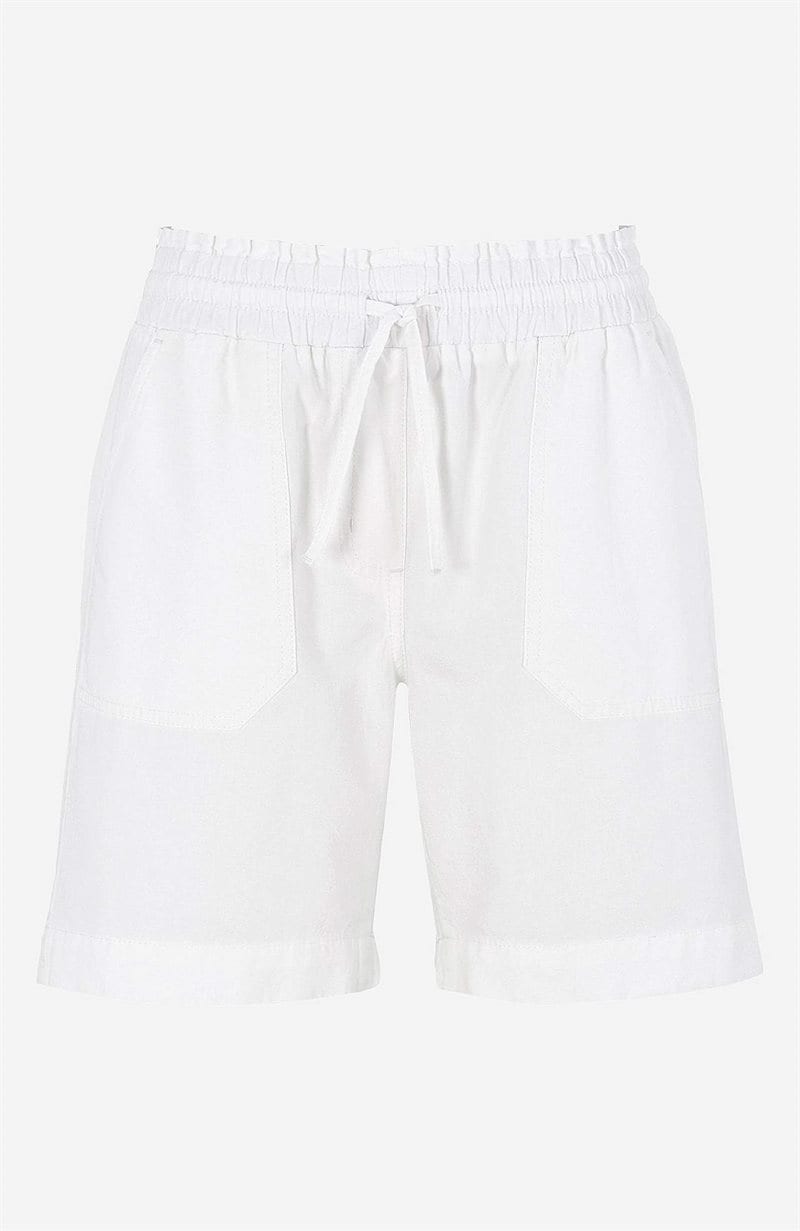 Shorts i vasket bomuld