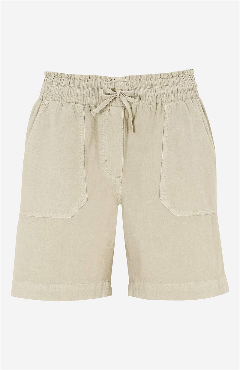Shorts i vasket bomuld