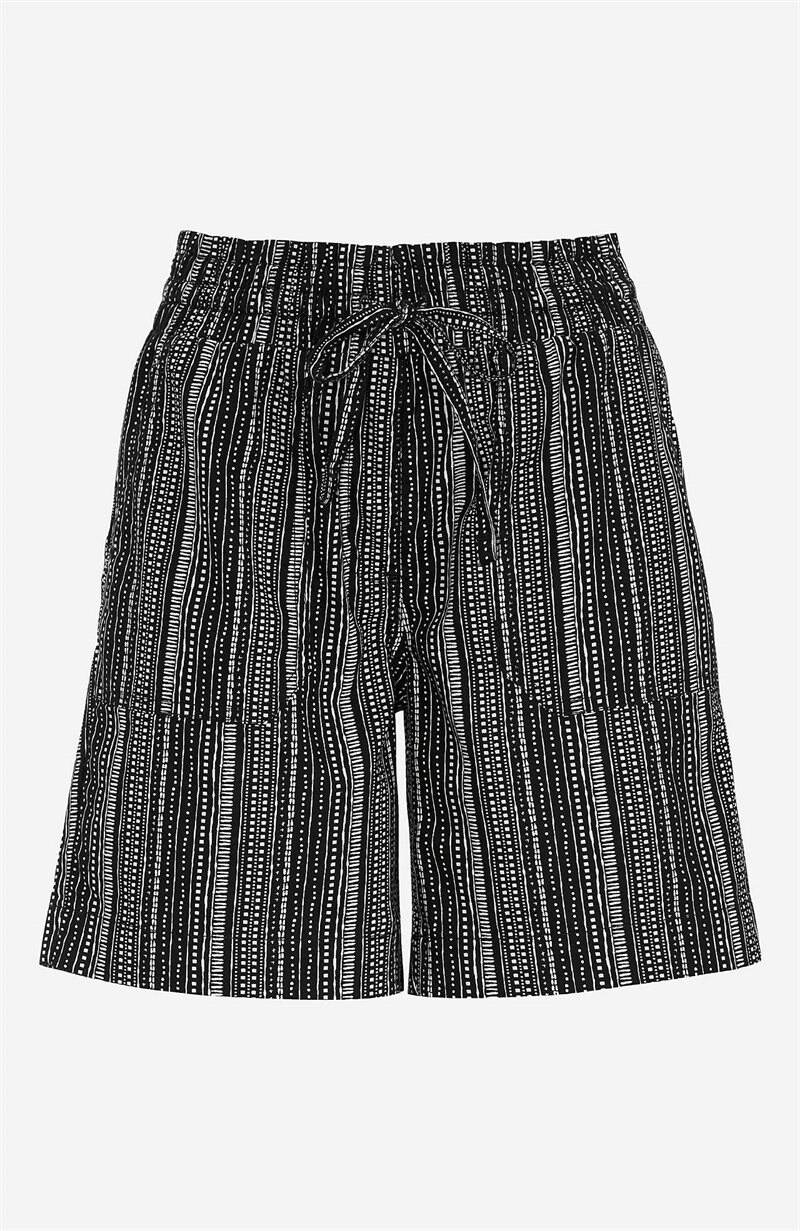 Shorts i vasket bomuld
