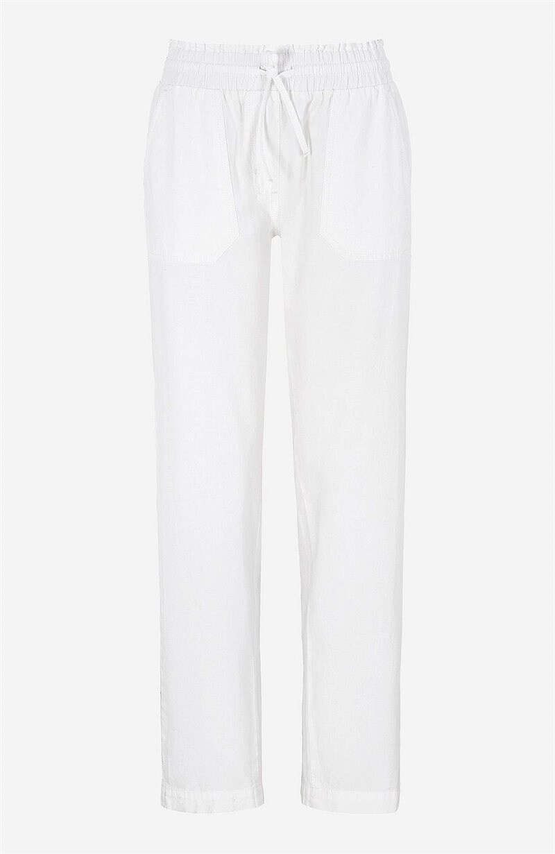 Lange bukser i vasket bomuld