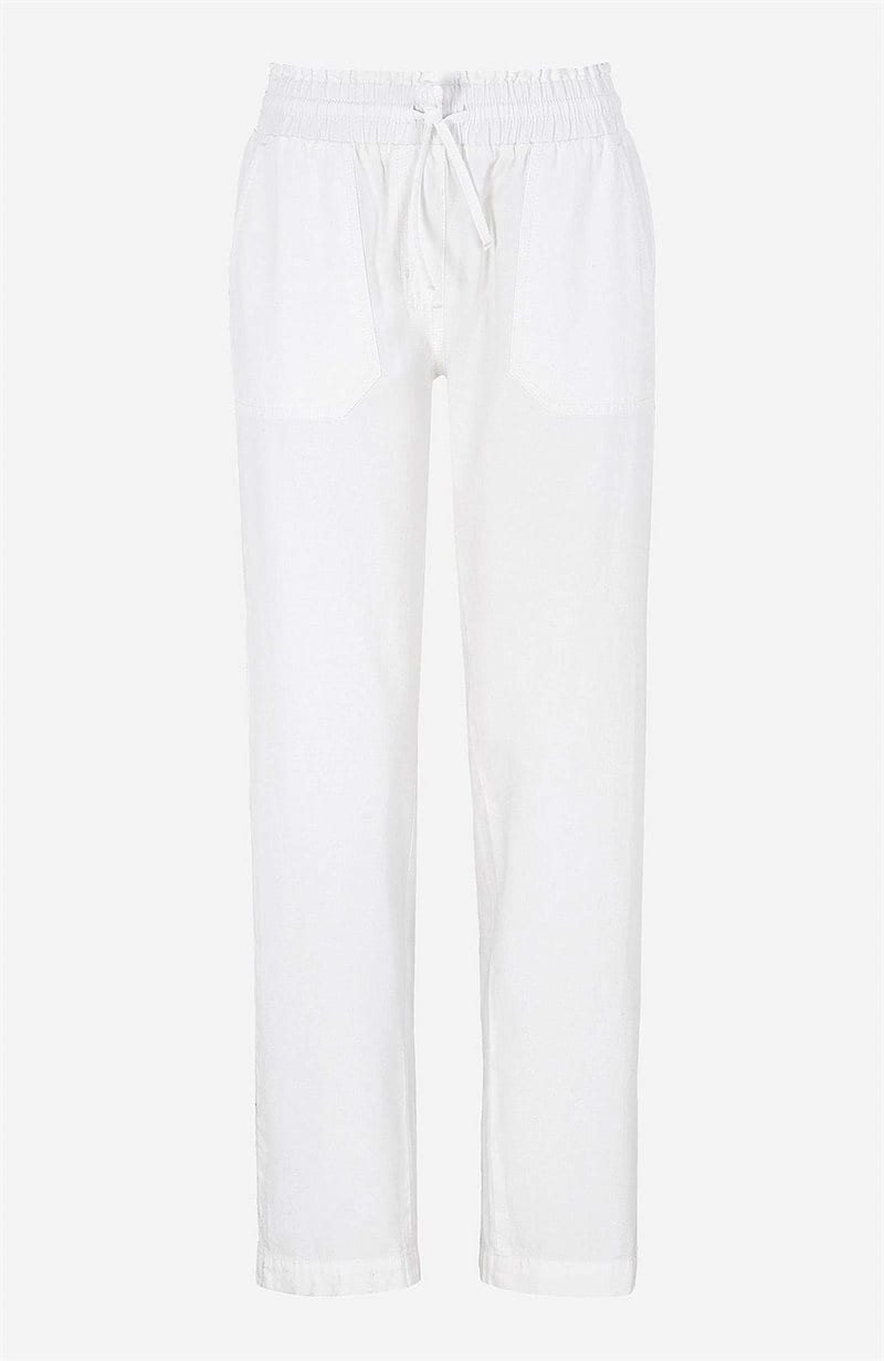 Lange bukser i vasket bomuld