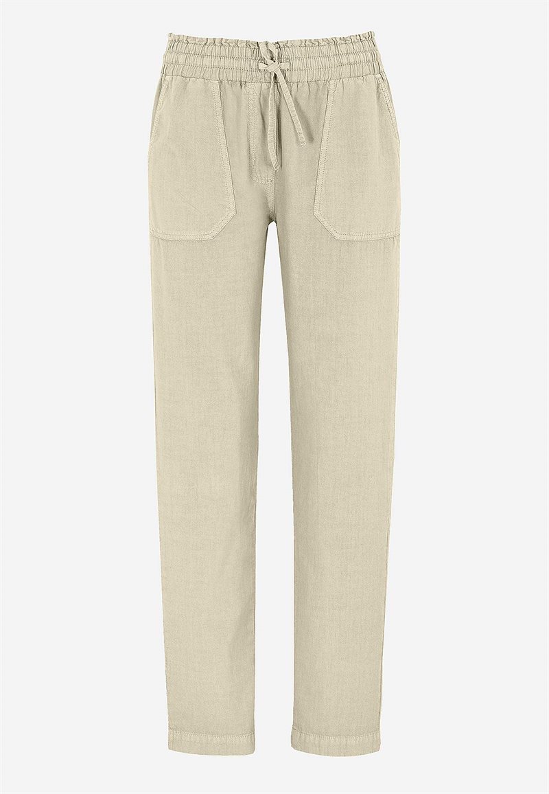 Lange bukser i vasket bomuld