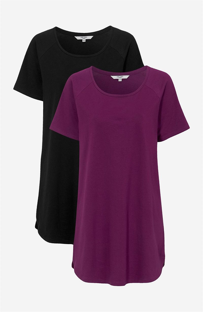 Tunika i økologisk bomuld 2-pack