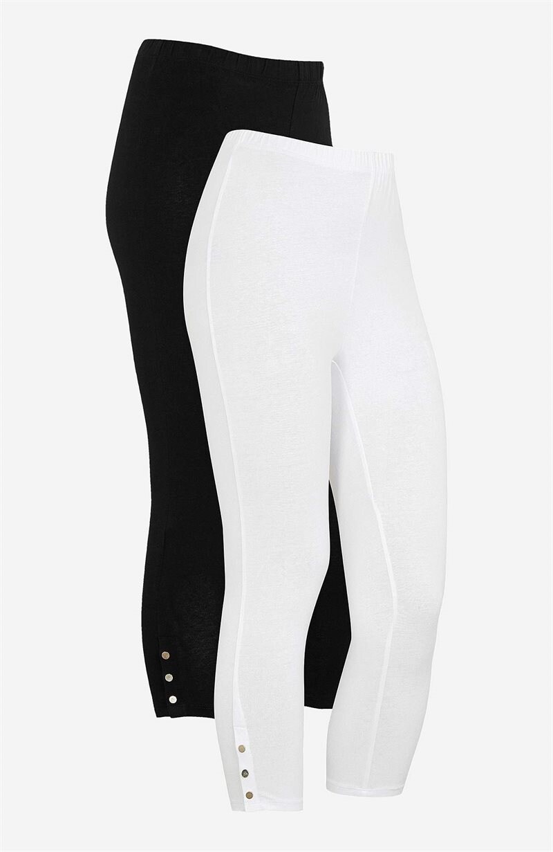 Capri leggings med dejlige knapdetaljer Milly 2-pack