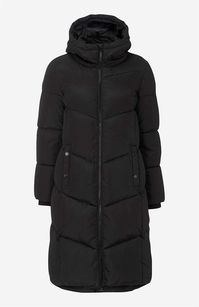 Lang frakke med luftig polstring