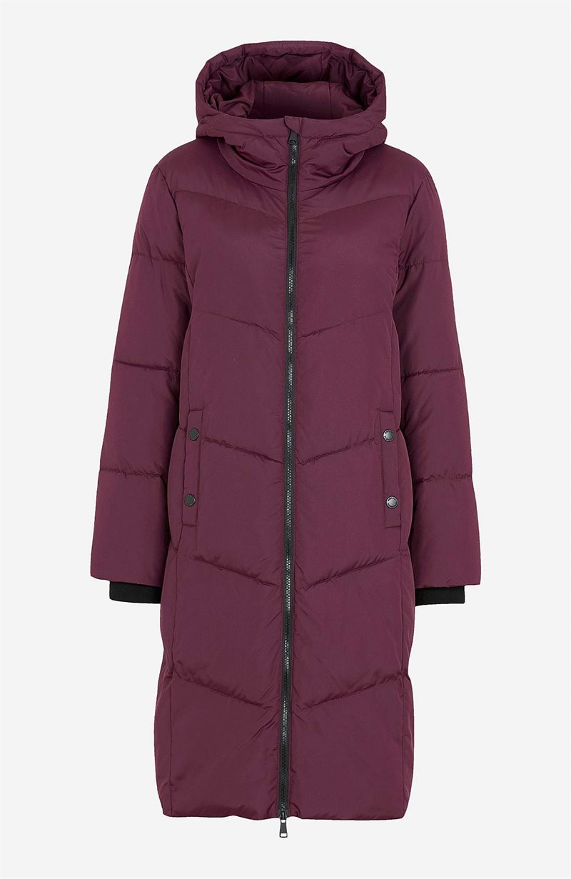 Lang frakke med luftig polstring