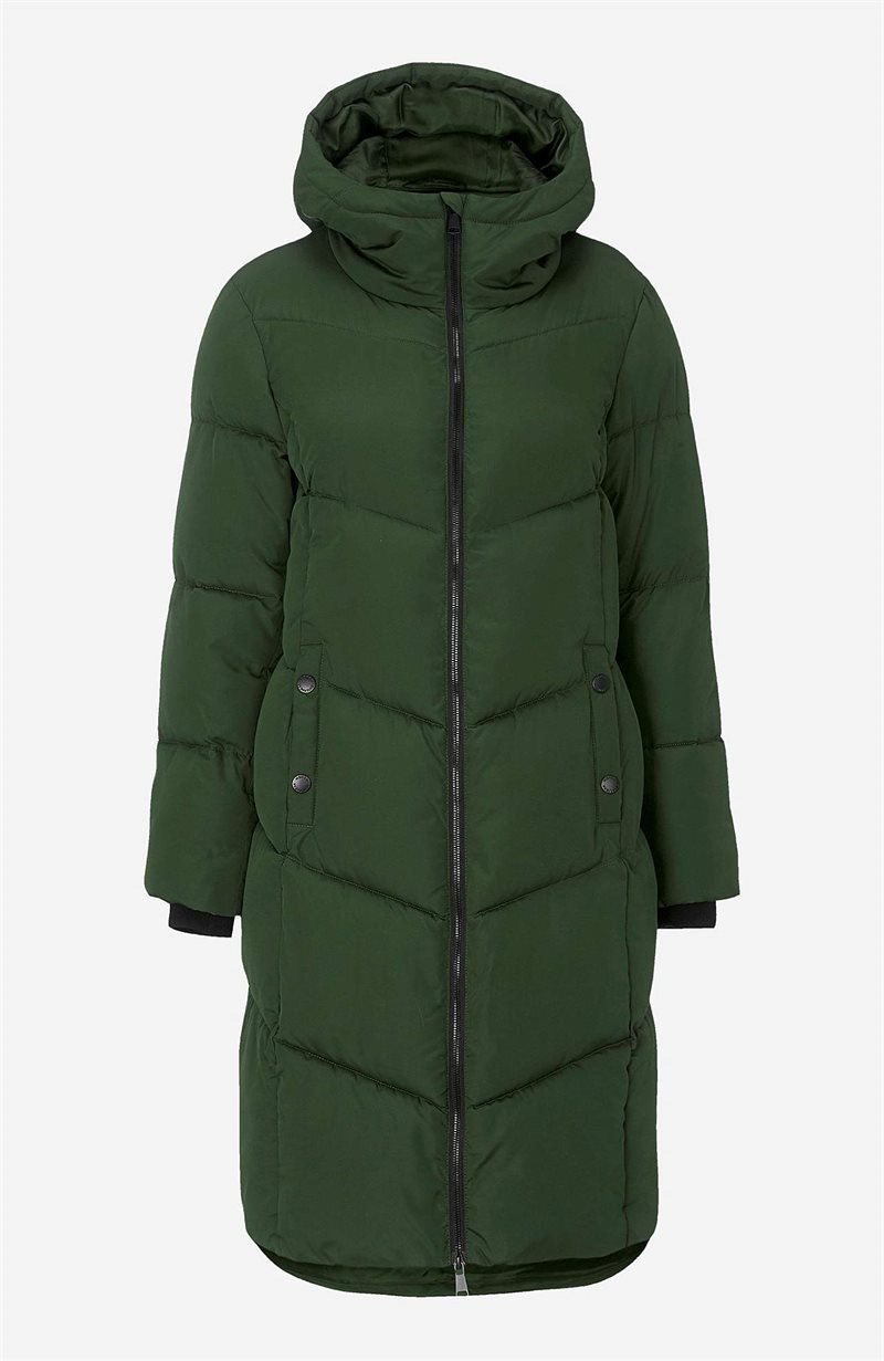 Lang frakke med luftig polstring