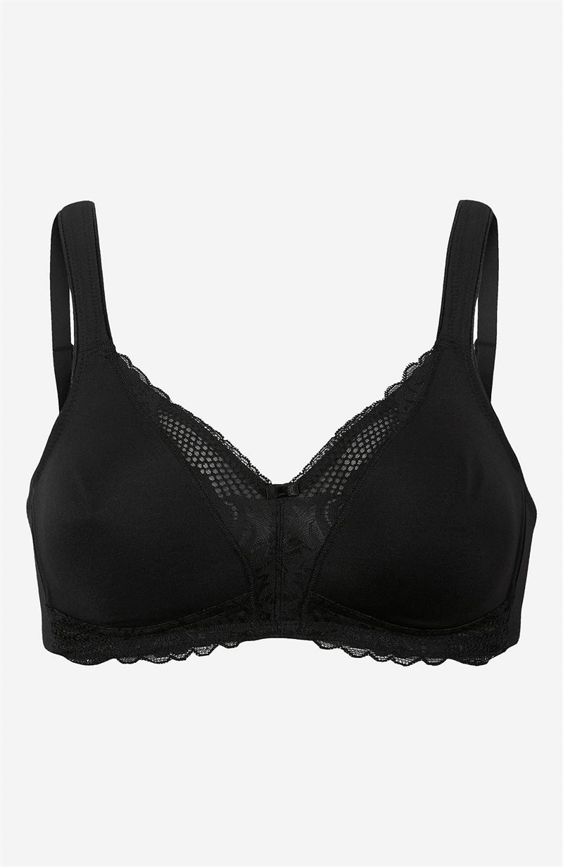 Triumph BH Modern Lace Cotton Soft Bra Sort B 75 Dame