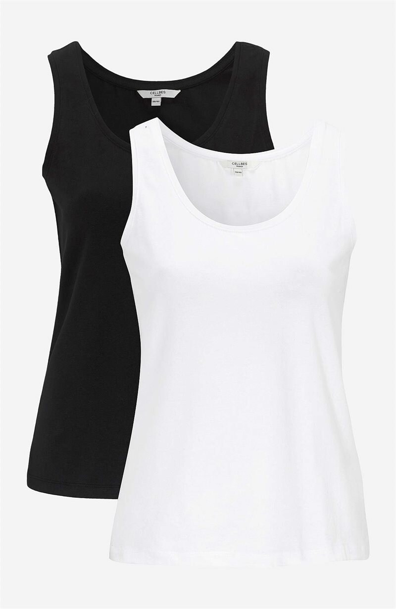 Negligé i blød, økologisk bomuld 2-pack