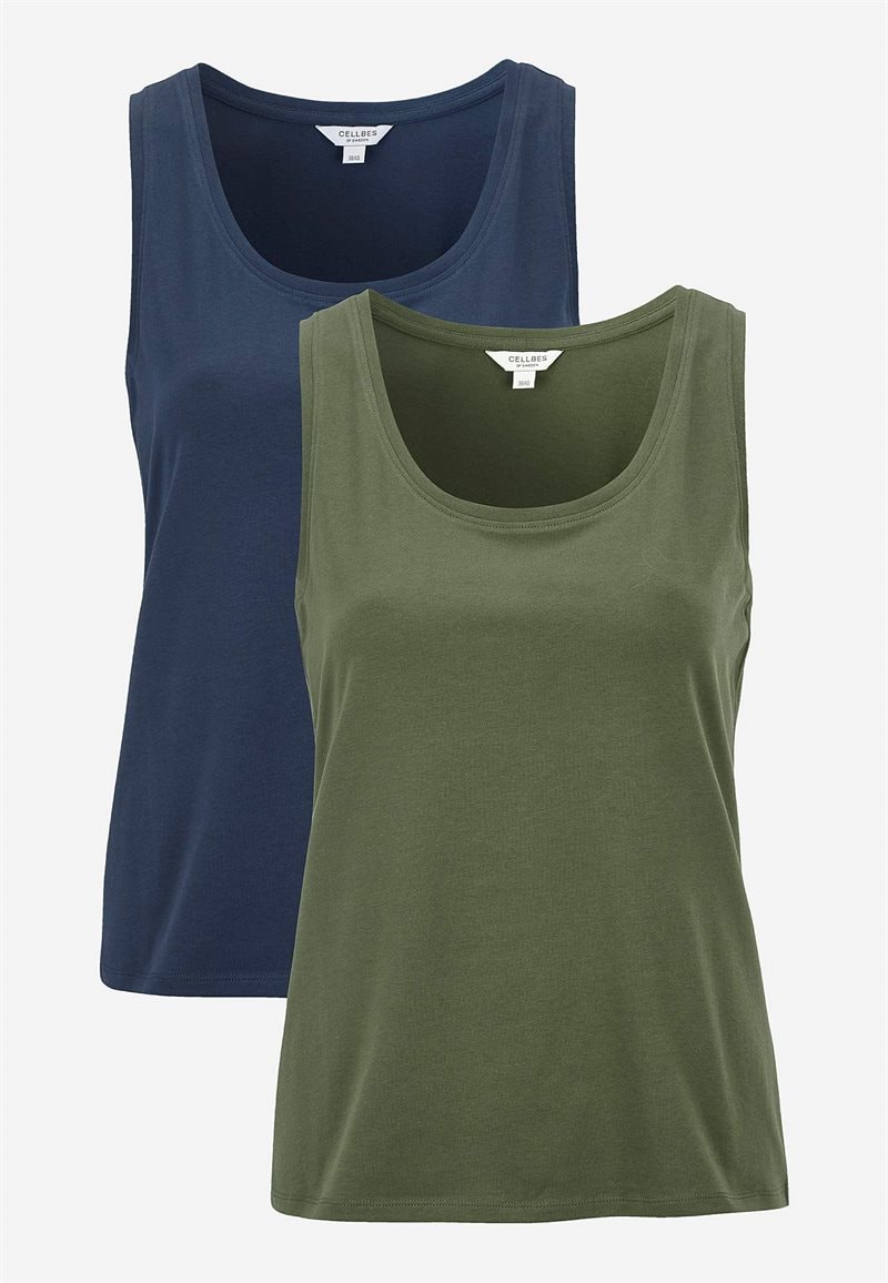 Negligé i blød, økologisk bomuld 2-pack