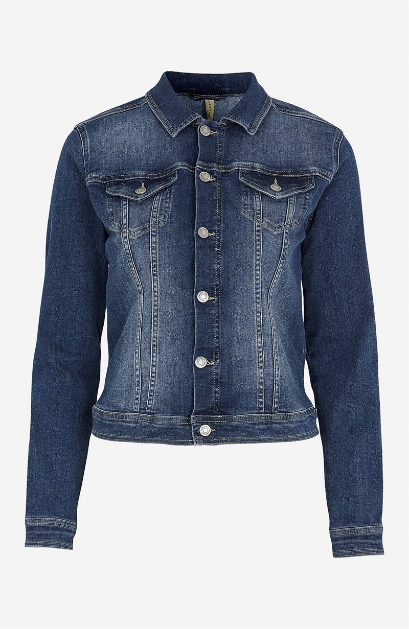 Jeansjakke med en figursygning