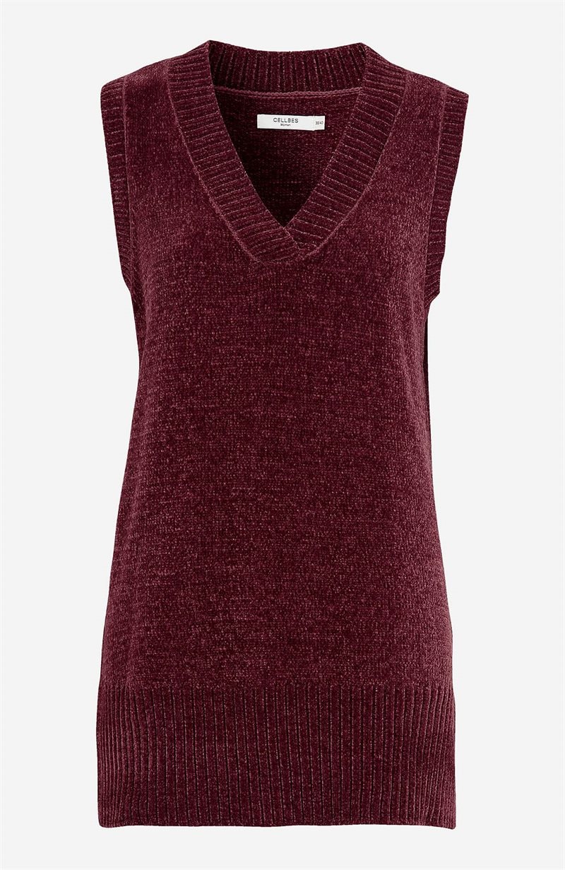 Blød vest i chenille