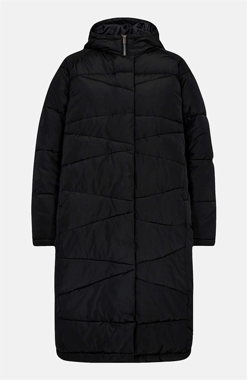 Frakke med quiltet design