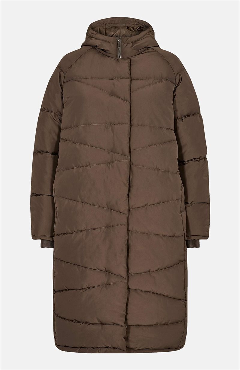 Frakke med quiltet design