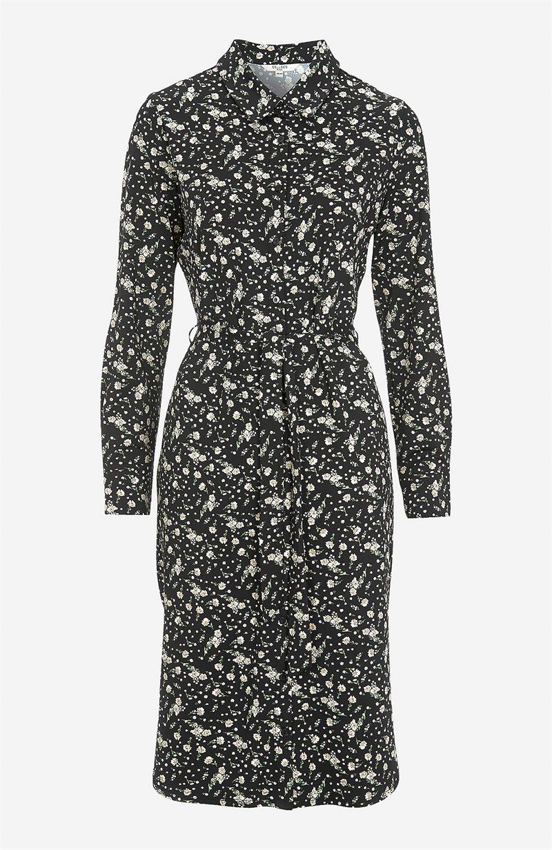 Mønstret skjortekjole