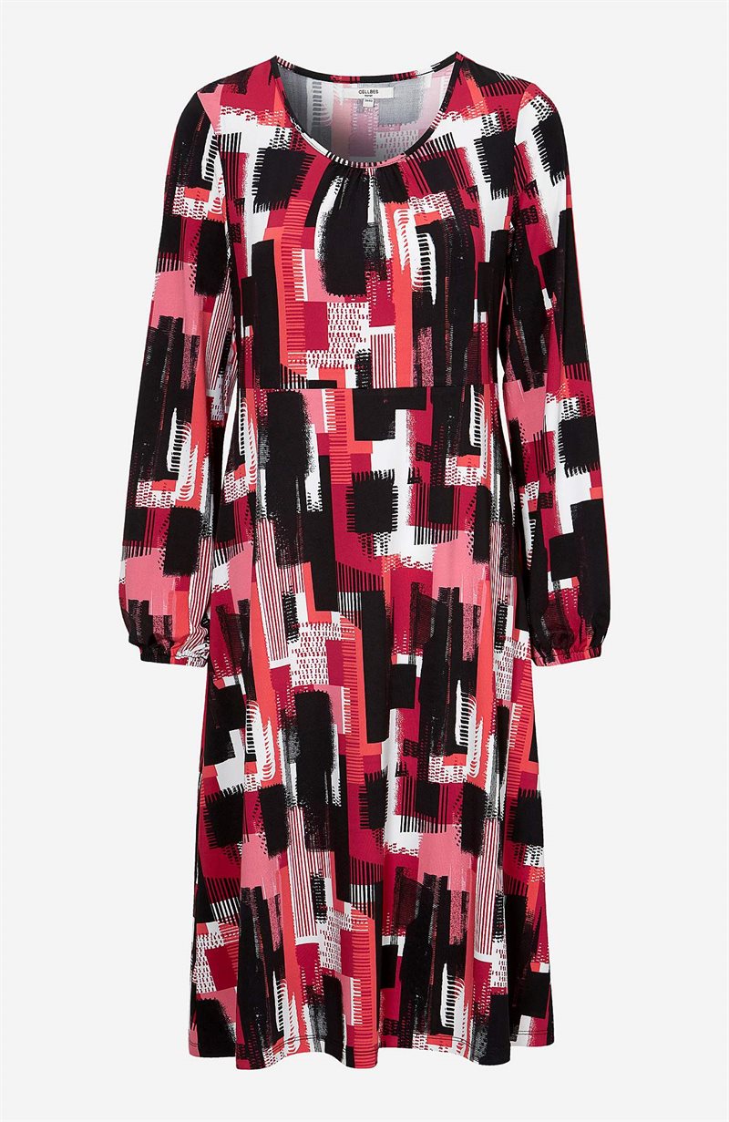 Mønstret jerseykjole