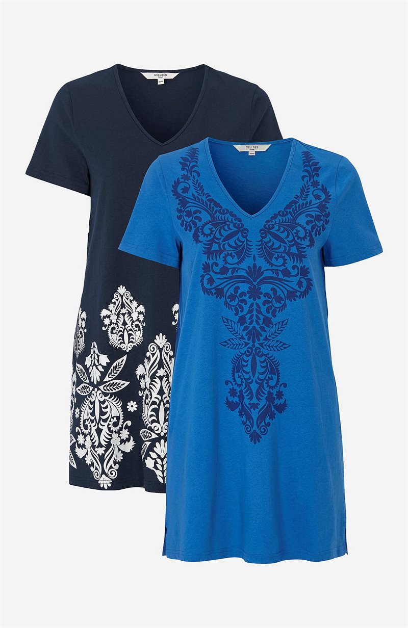 Kortærmet jerseytunika 2-pack