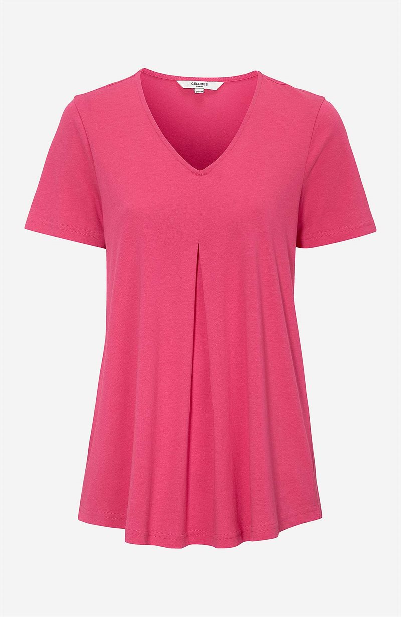 V-udskåret jerseytop