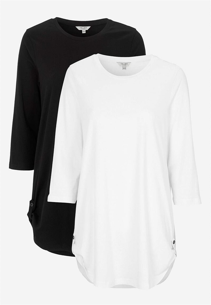 Jerseytunika med 3/4 ærme Alexia 2-pack