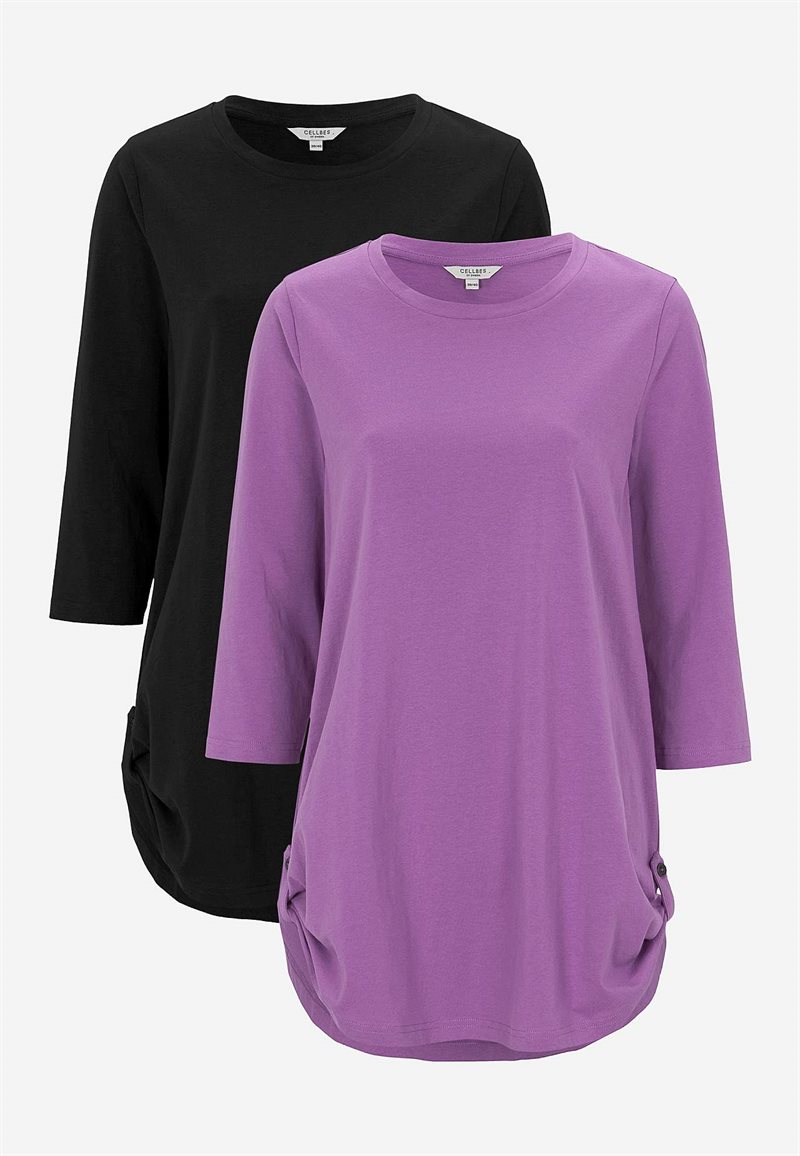 Jerseytunika med 3/4 ærme 2-pack