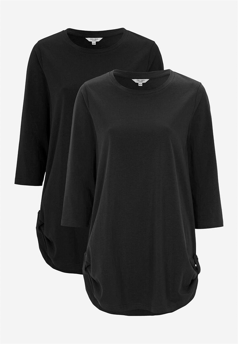 Jerseytunika med 3/4 ærme 2-pack