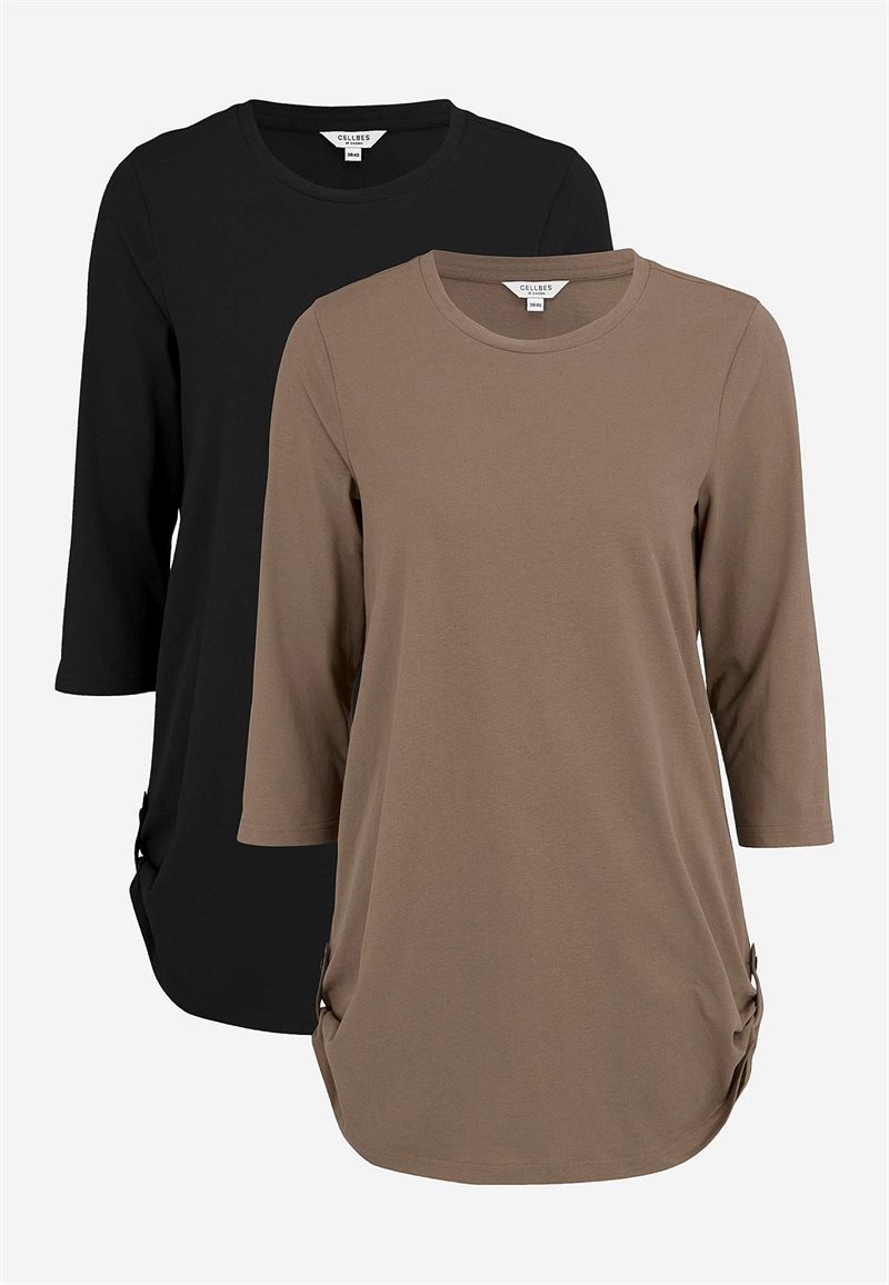 Jerseytunika med 3/4 ærme Alexia 2-pack