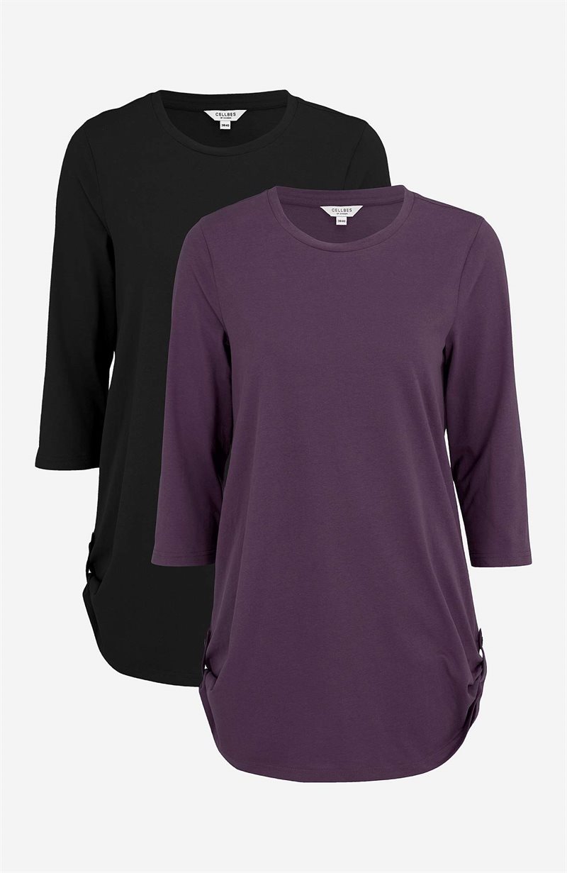 Jerseytunika med 3/4 ærme Alexia 2-pack