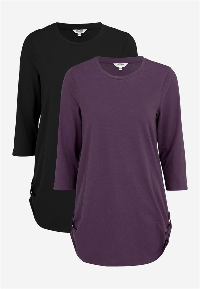 Jerseytunika med 3/4 ærme Alexia 2-pack