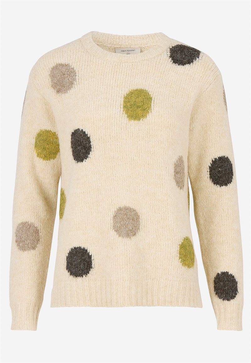 Strikket trøje med prikker