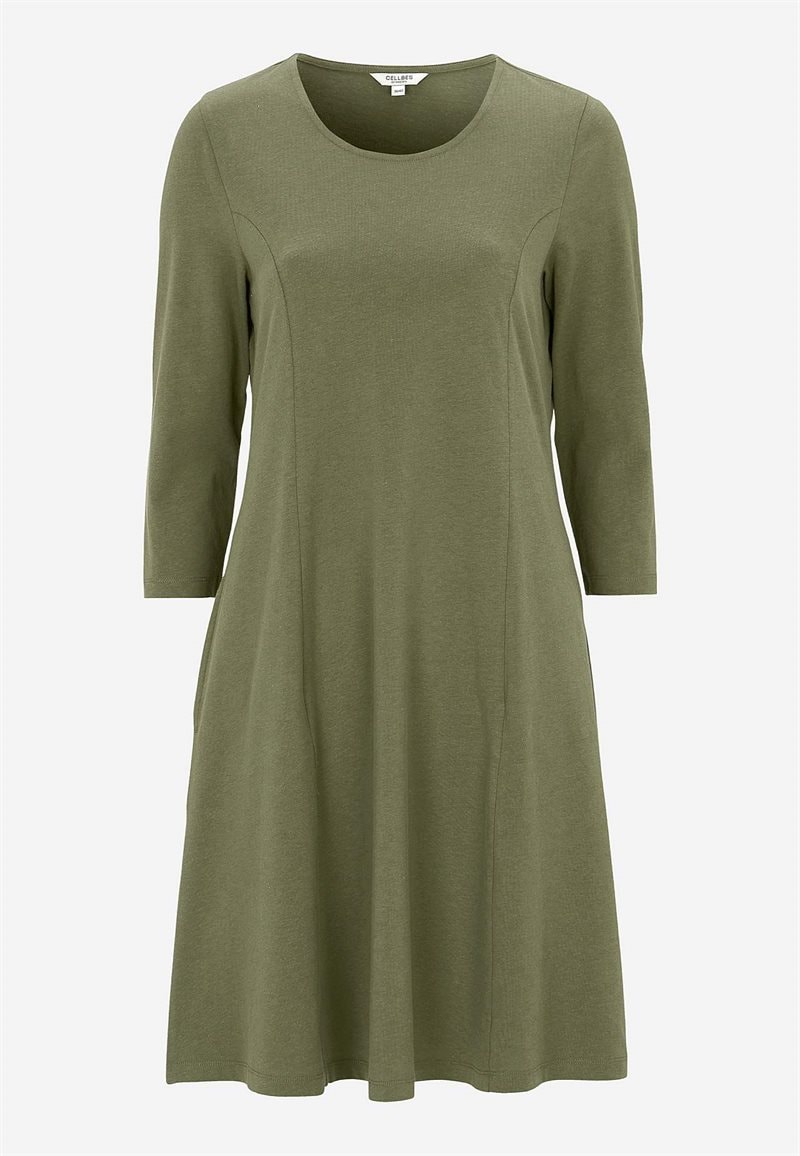 Jerseykjole med lommer