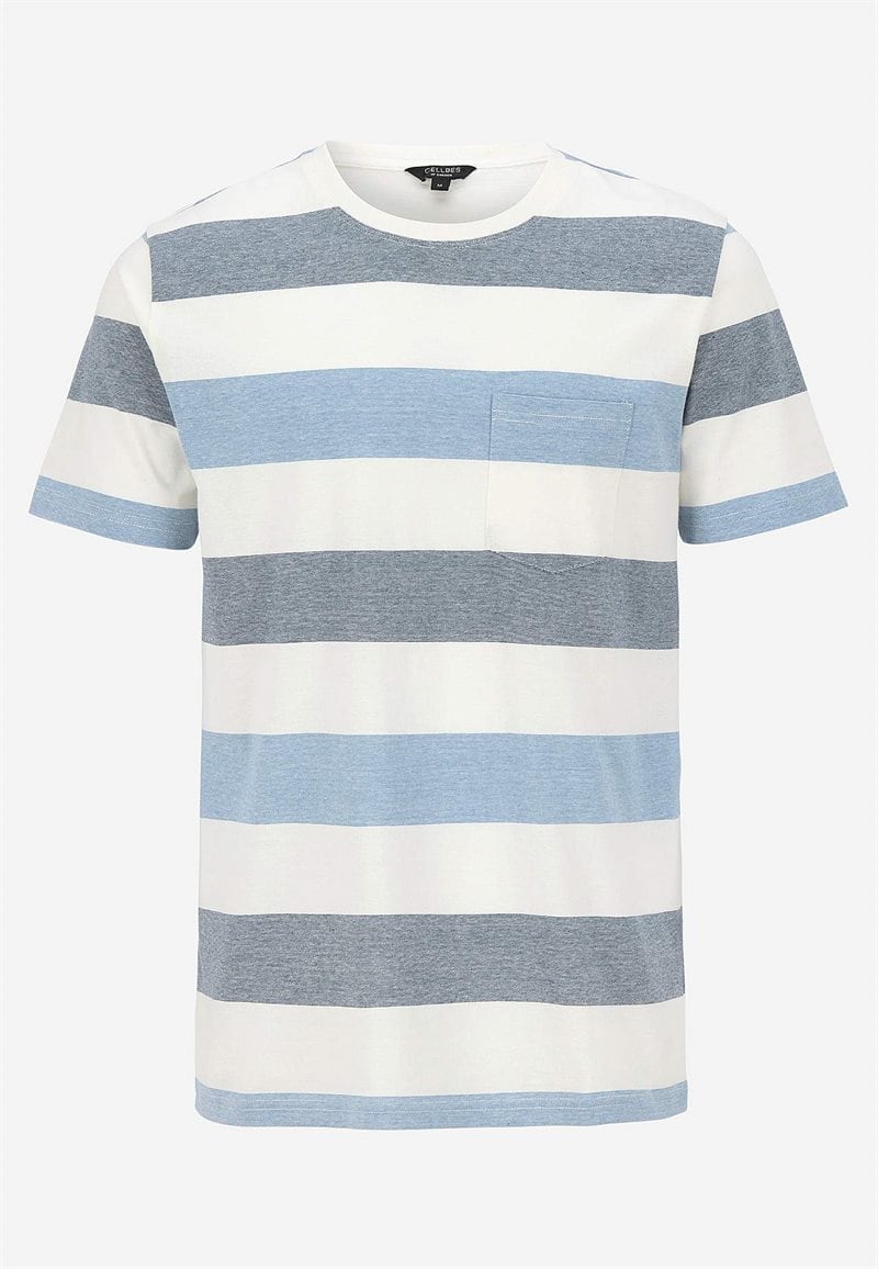 T-shirt med brede striber