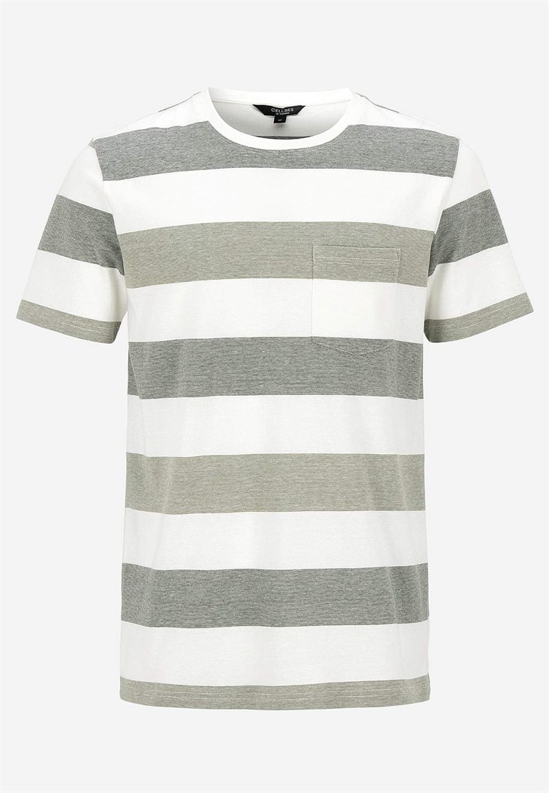 T-shirt med brede striber