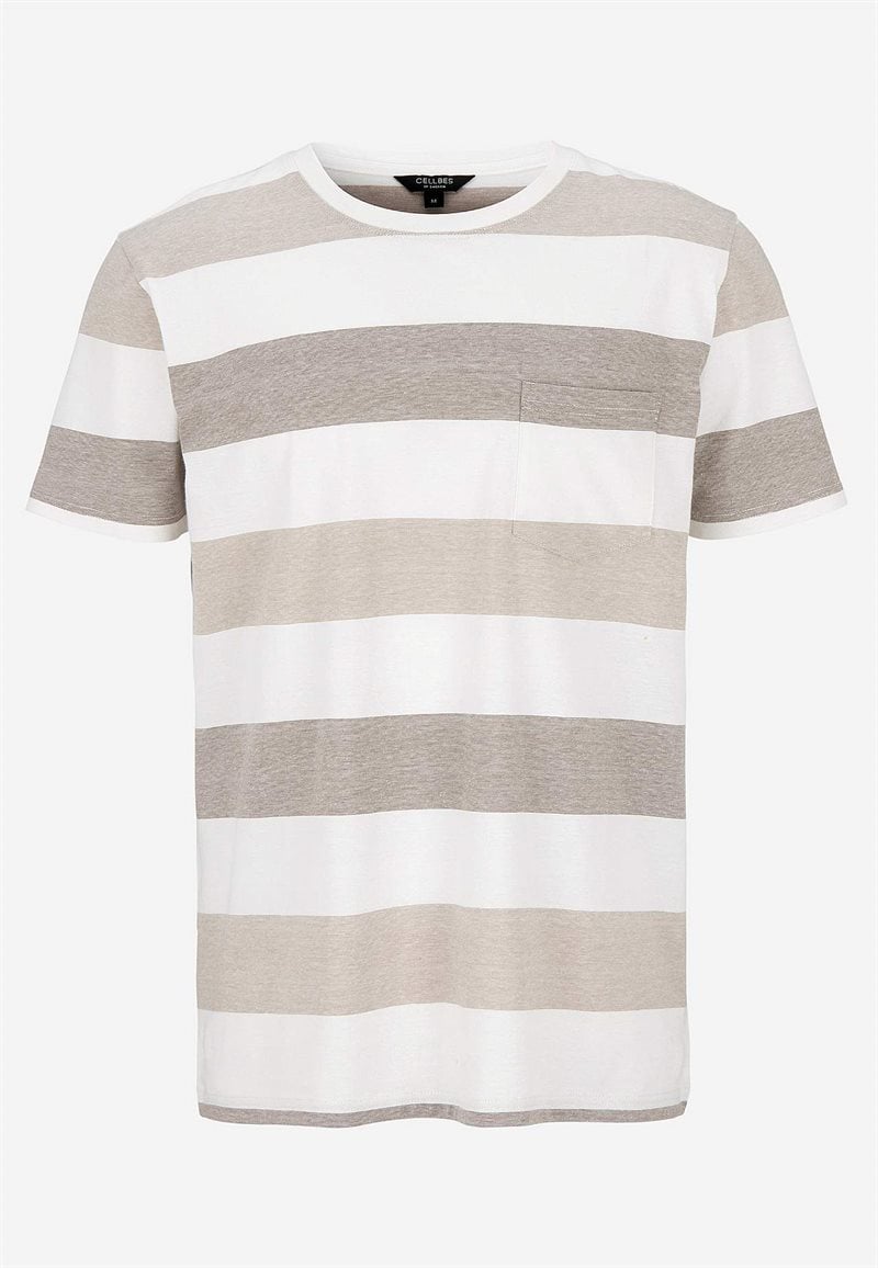 T-shirt med brede striber