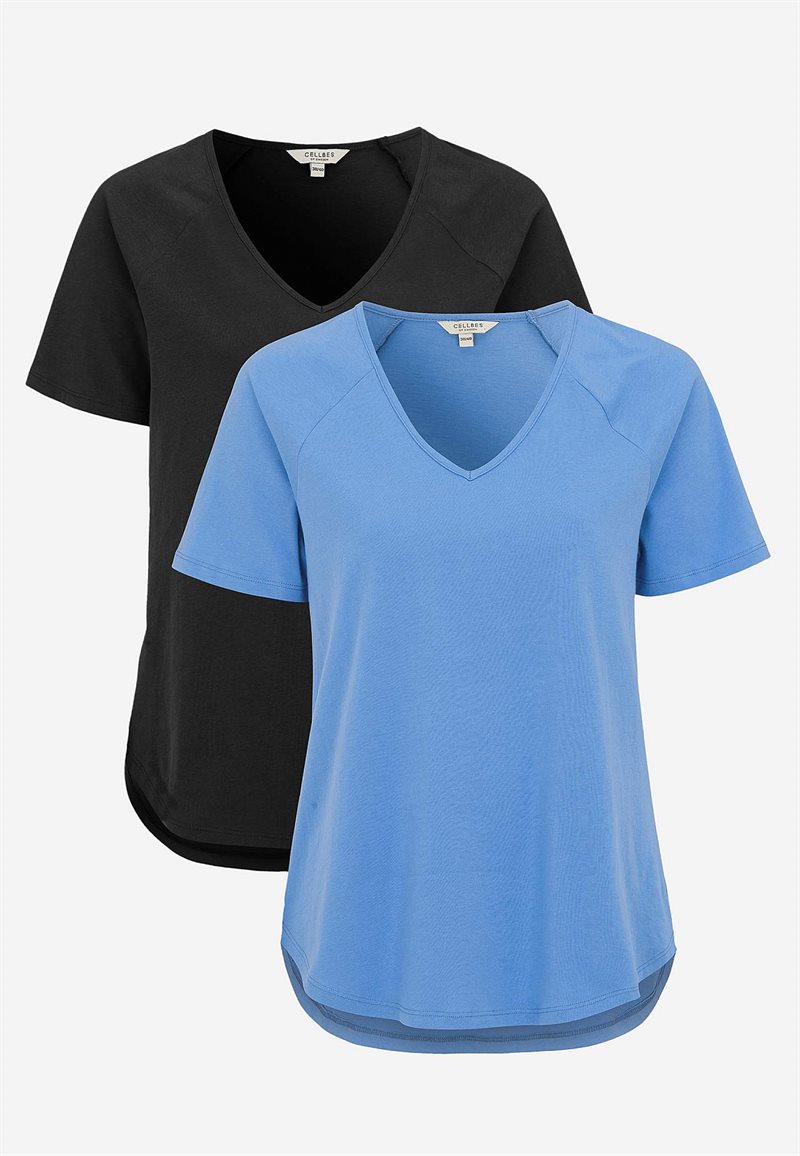 Jerseytop med raglanærme Alex 2-pack