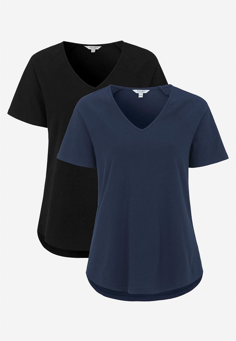 Jerseytop med raglanærme Alex 2-pack