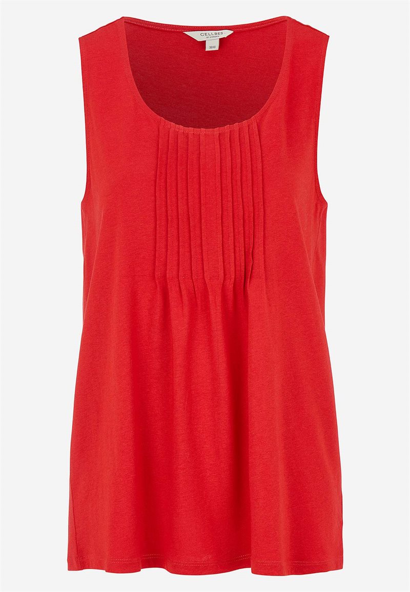 Tanktop med dekorativ fold