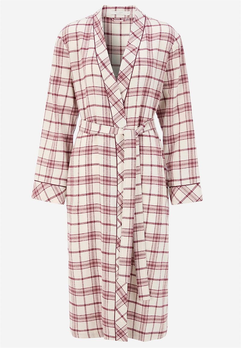 Ternet morgenkåbe i flonel