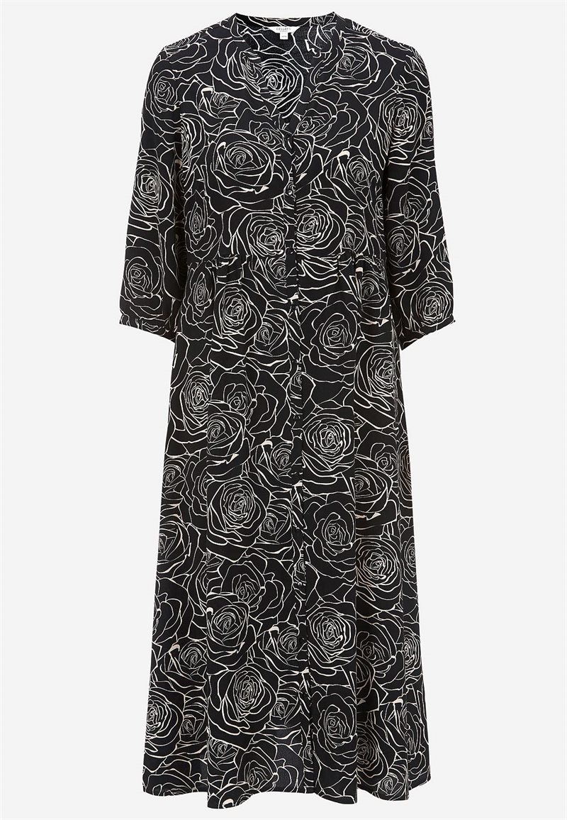 Kjole i viskose med et blomstermønster